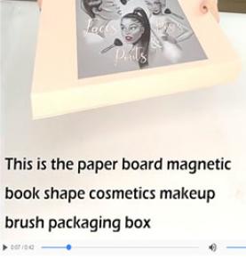 Water-based Plastic Replacement Oil process degradable eco-friendly material lined cosmetic brush set cardboard box