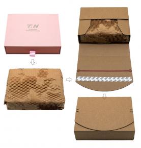 Skin care product packaging pink drawer shape eco-friendly paper box