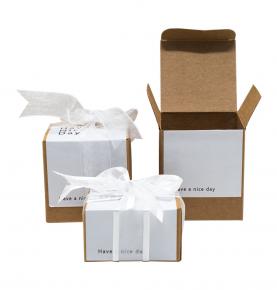 Custom Candle Boxes|Handmade candle packaging kraft paper ribbon bow packaging box