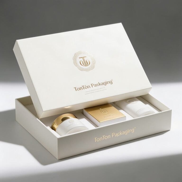 Hot-stamped LOGO skincare set two-piece box