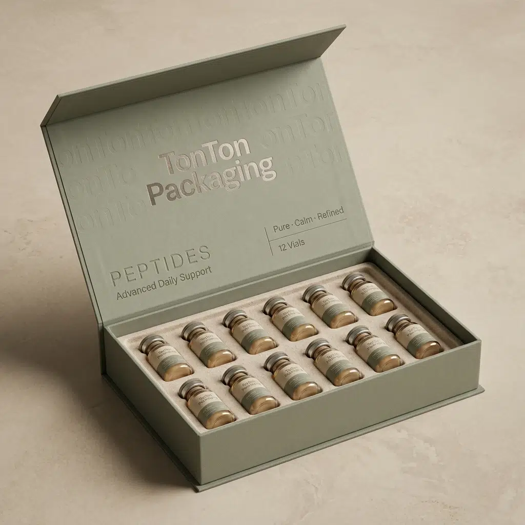 12 Vials Peptide Packaging Magnetic Box