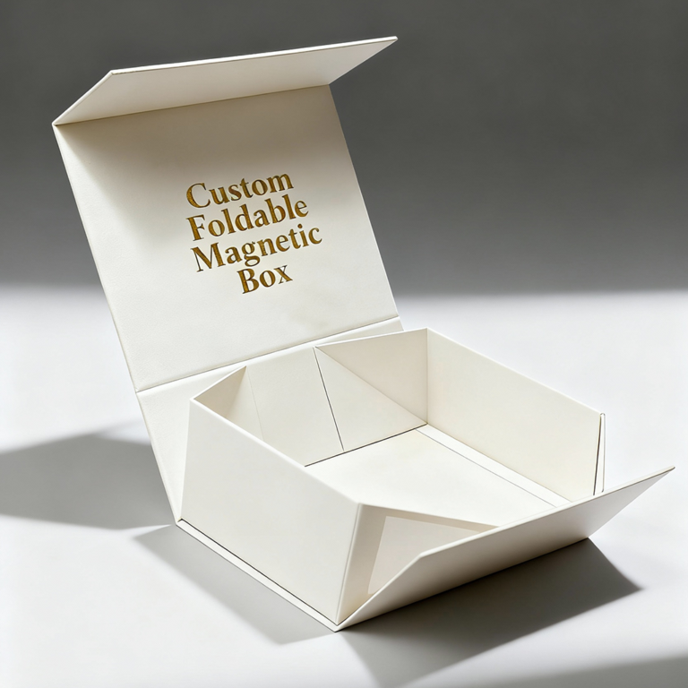 Foldable rigid gift box packaging